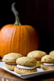Pumpkin Whoopie  Pies   with  Cream      