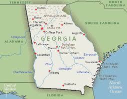 US State of Georgia Map - via Daymix