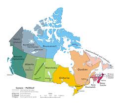 Canada provinces map| - via Daymix