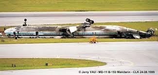 Photo of the  China Air   crash at Hong    