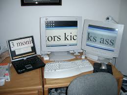      butt getting two  monitors   setup    