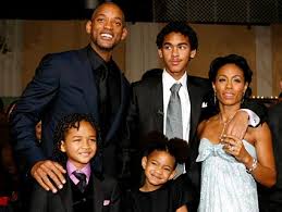  Smith family - Will, Trey, Jada, 