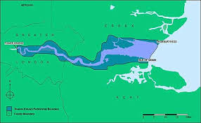 Map of Thames Estuary and