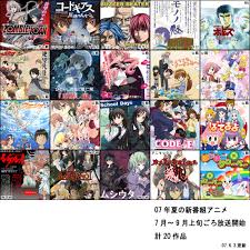 2007年夏 アニメ新番組