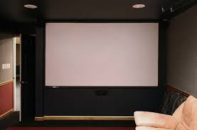 Projection screen in a home