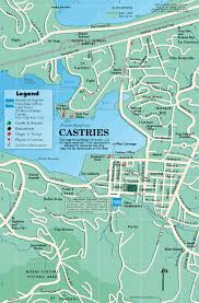 St. Lucia Maps Map of Castries - via Daymix