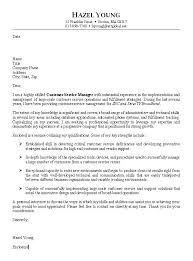   Sample   Customer Service  Cover Letter  