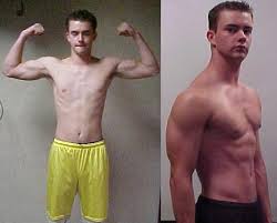 Wes before and after  muscle gain  