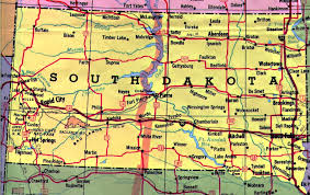 map of the state of  South Dakota  