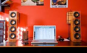 set of computer speakers,