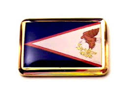 F74LP68  american   samoa  flag lapel      