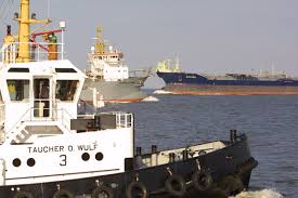 The busy  River Elbe   