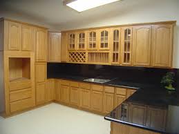 Wood kitchen cabinets are