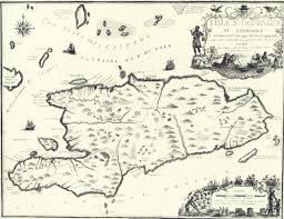 Spanish Map of Hispaniola by - via Daymix