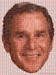 Bush mosaic of assholes.