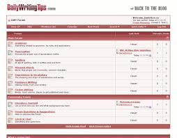 daily writing tips forum