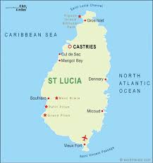 St Lucia Country Map - via Daymix