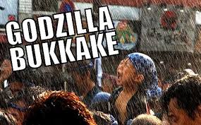 It's Godzilla Bukkake Night!