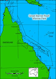 Map of the Great Barrier Reef