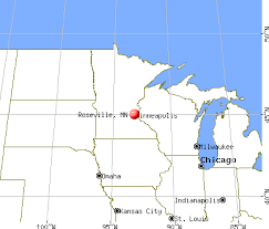Roseville, Minnesota map - via Daymix