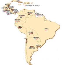 map of latin america
