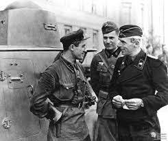   german   and soviet soldiers were    