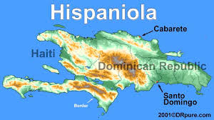 Map of Hispaniola. - via Daymix