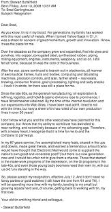 Butterfield's full resignation