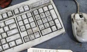 A dirty computer keyboard and - via Daymix