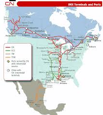 Transportation  CN Rail   System Map