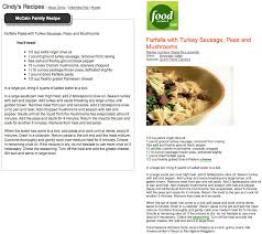 McCain family recipes.