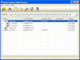 Actual  Address   Book Recovery is a    