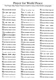 Peace Prayer in All Languages