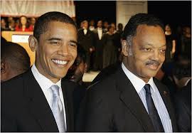 Barack Obama with Jesse Jackson in 
