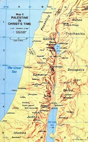 Map of ancient Palestine at the time