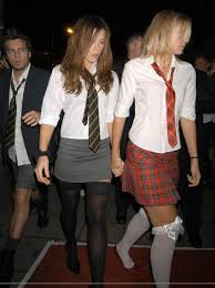 as a nurse or schoolgirl