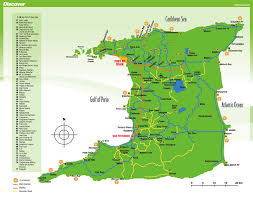 Discover Trinidad x26amp Tobago Map of