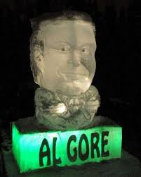 Al Gore's frozen effigy faces - via Daymix