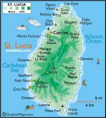 Large St. Lucia map by World - via Daymix