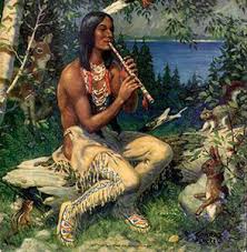 Native American playing flu jpg