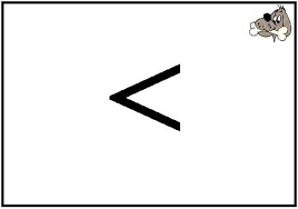 and less than symbols