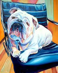 Bulldog Dog Portrait - via Daymix