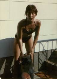 Christine and her dog, Hubby,