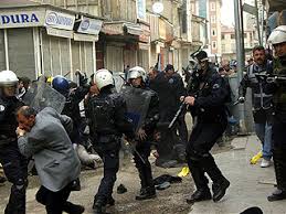 March 22: Turkish riot police