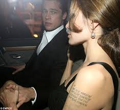 The  tattoo   on  Angelina Jolie x26s   left    