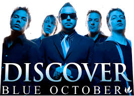 Image the band <b>Blue October</b>. Picture