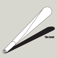 Rolling a big marijuana joint - via Daymix