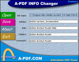 A PDF  INFO   Changer is a utility for    