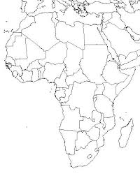 Free Blank Outline Map of Africa