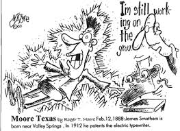 Electric typewriter cartoon - via Daymix